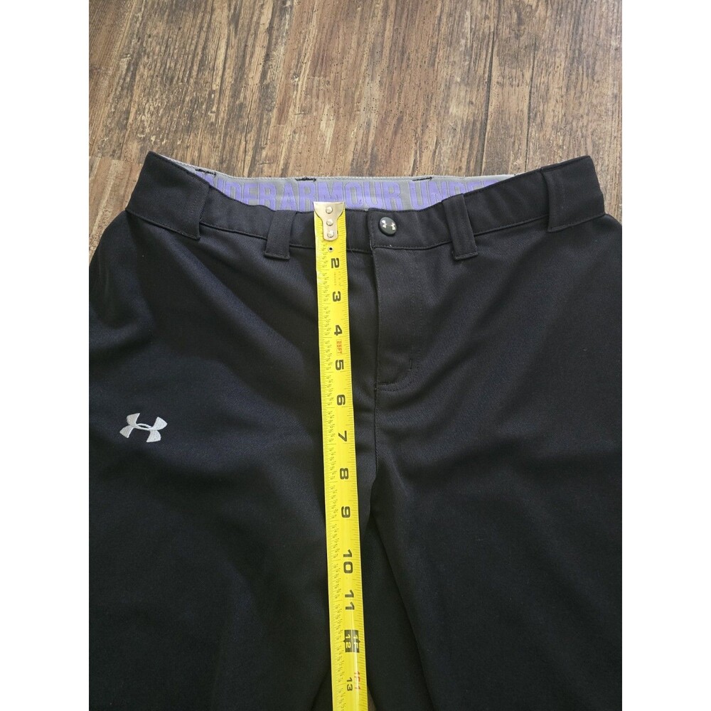 Adult Small Under Armour Softball Pants Black Fitted Elastic Cuffs - Picture 6 of 7